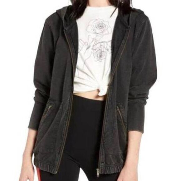 Bp x Claudia Sulewski Stonewashed Full‎ Zip Hoodie Large - Picture 1 of 6
